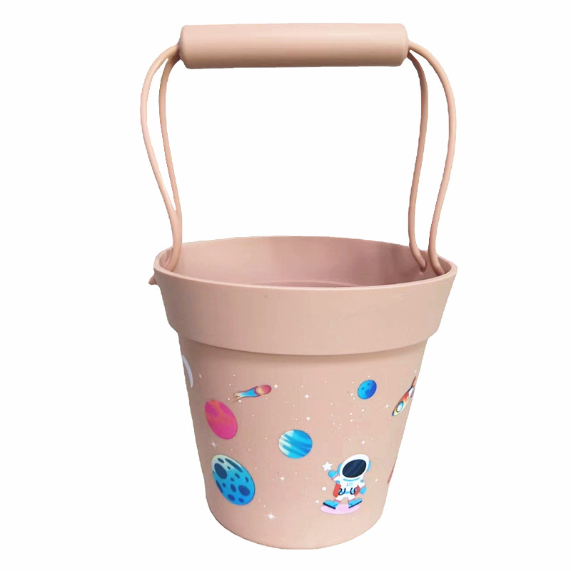 Mayorista nueve piezas de set de barril de silicona, pala de malla de silicona, combinación de playa de verano, juego de juguetes interactivos para padres e hijos