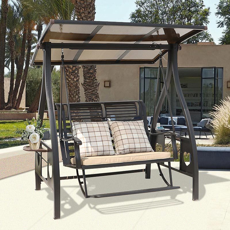 Silla colgante para exteriores, silla colgante para patio, silla colgante tipo cesta para balcón, silla colgante de metal moderna de aleación de aluminio para interiores.