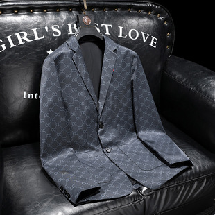 European Station 2024 Autumn New Suit Men's Korean Style Fashionable Slim-fit Handsome Men's Small Suit