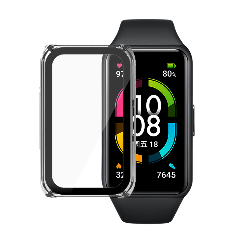 Honor Band 6/7 Protective case is compatible with oppo watch free PC tempered glass integrated case Application Scenario