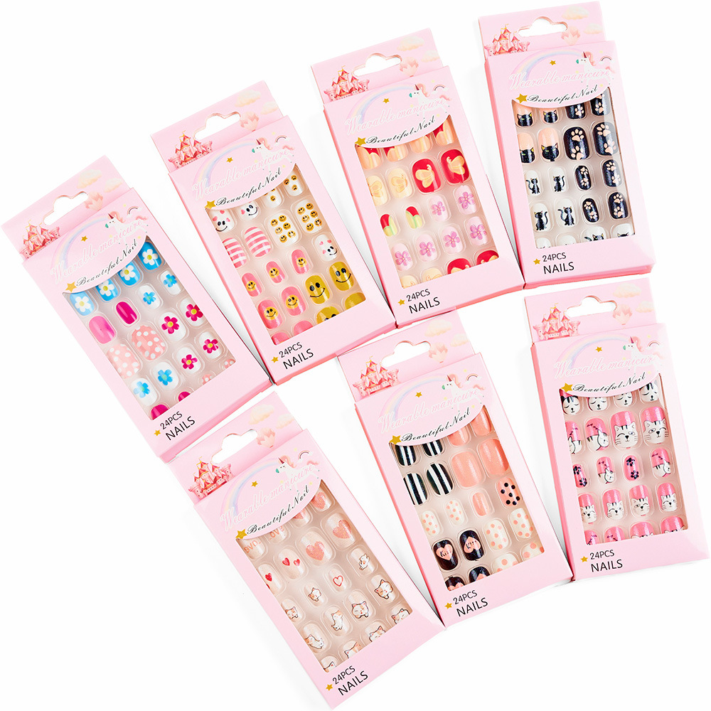 Cute Sweet Cartoon Flower Plastic Nail Patches 1 Set display picture 1