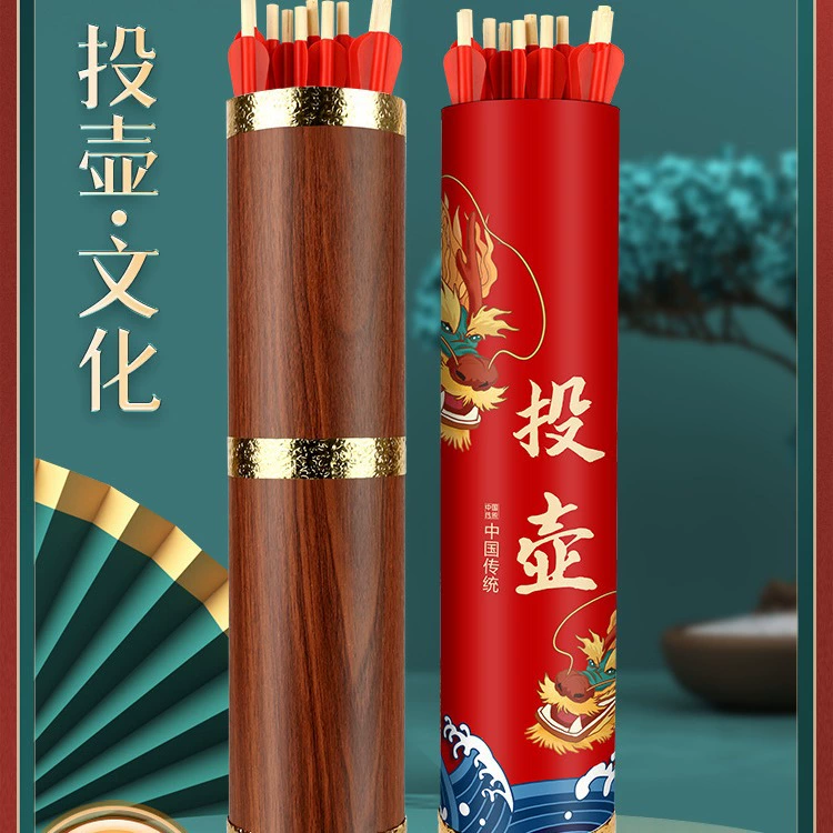 Национальный день Середина осени фестиваль горшка реквизит игра перо стрелка антикварный детский деревянный горшок Игрушка костюм