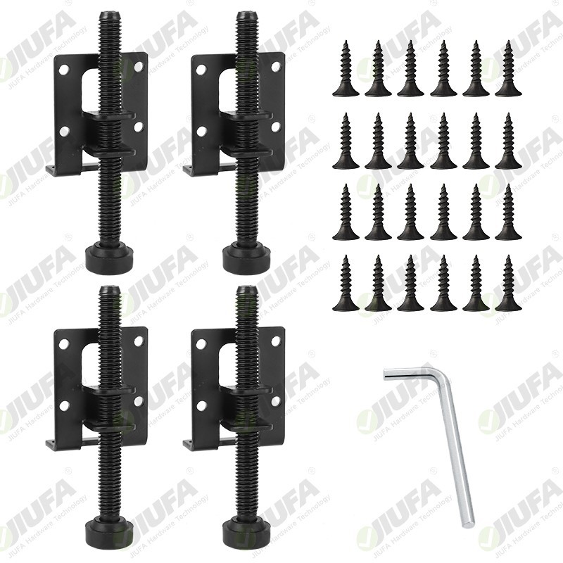 Armario ajustable almohadilla del pie tornillos ajustables resolver suelo desigual muebles gabinete instalación lateral tornillos ajustables pie antideslizante