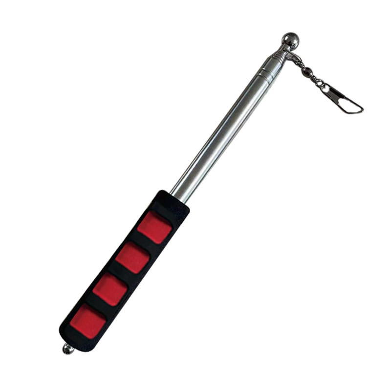 Telescopic bold flagpole hand-crank flagpole stainless steel telescopic teaching whip black telescopic full set of snap buckle Anhui factory