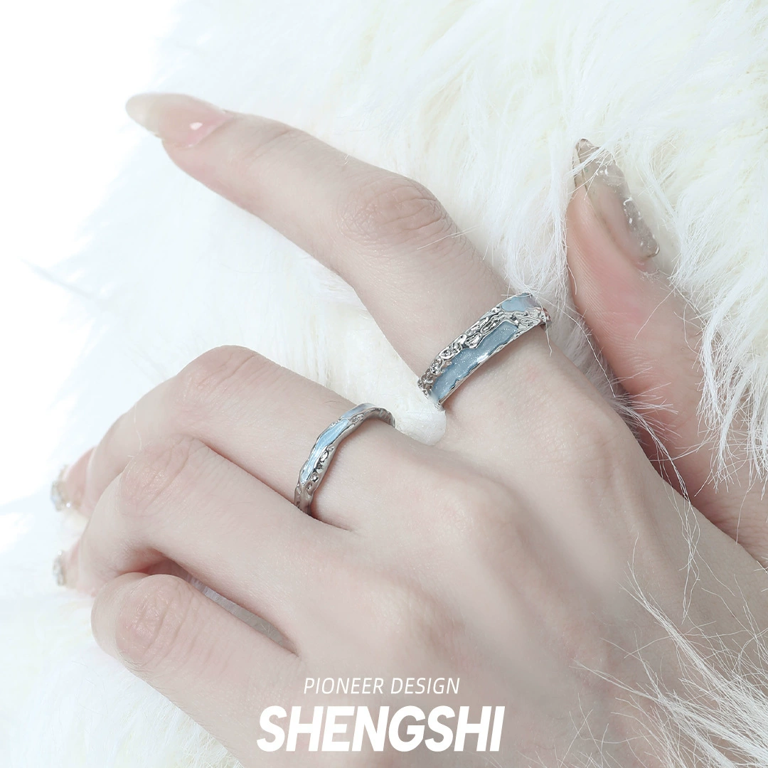 Adjustable unisex small ring, light‑luxury style, adjustable opening, 0.03 kg