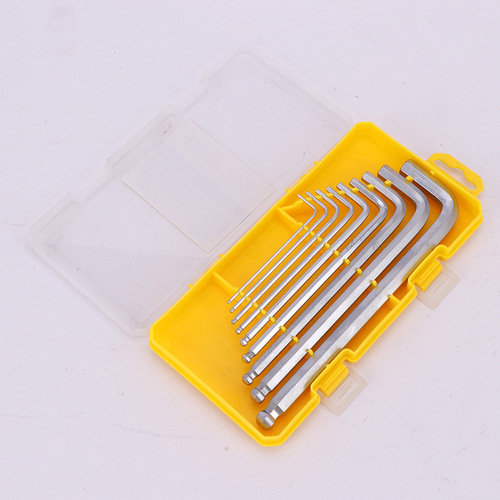 Plug-in card hexagonal wrench set, repair hexagonal wrench, 9-piece ball head torx hexagonal wrench set