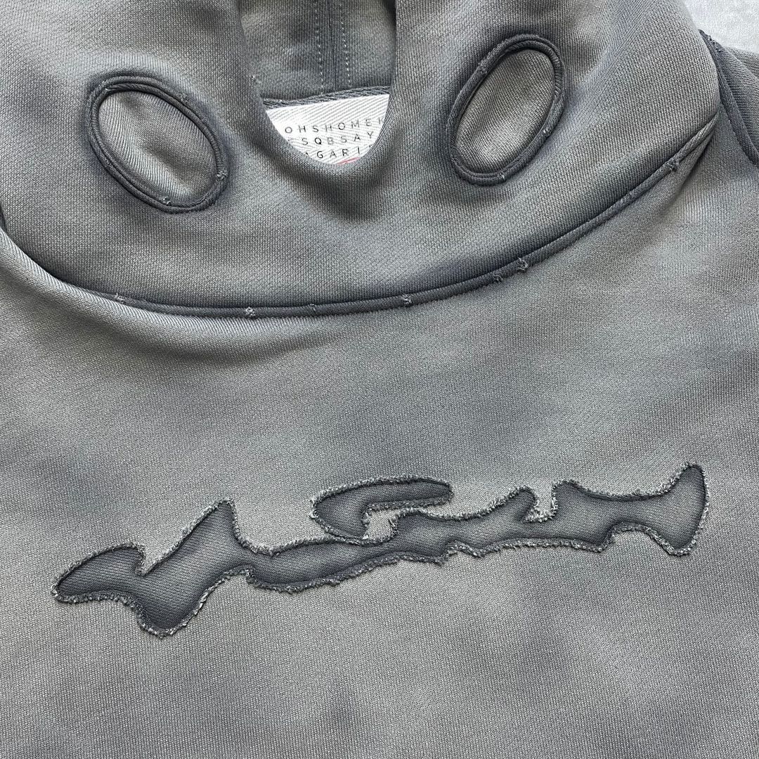 Men's Clothing Hole Hollow Patchwork Retro Long Sleeved Hoodie Jacket Hip Hop High Street Sweater_voghion.com