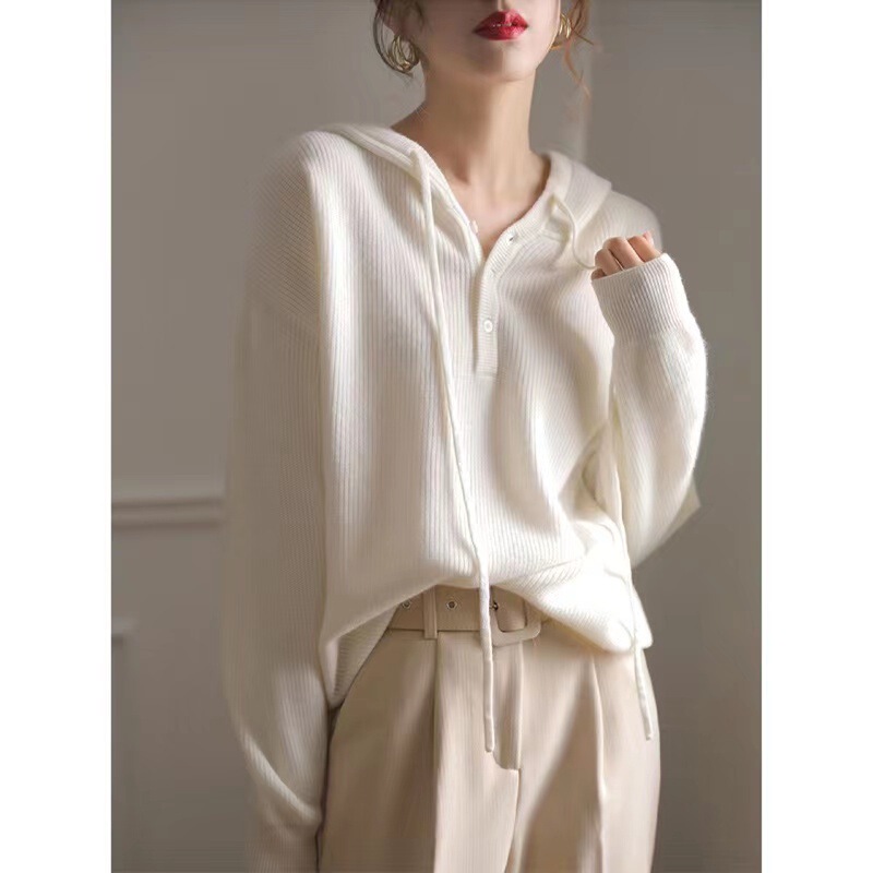 Drop-off discount store drop-off clearance 2024 New hooded sweater women's pullover autumn fashion loose sweater sweater