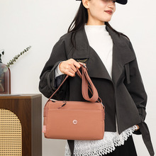 尼龙纯色单肩包女包斜跨方包女士通勤包出行旅行单肩包手机耳机包