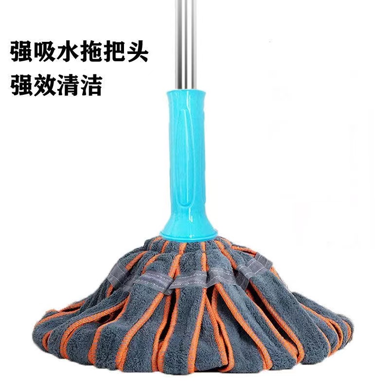 挤水懒人老式地拖布毛巾拖把自拧水吸水免手洗家用一拖净墩布