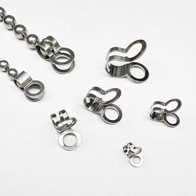 厂家定制不锈钢猪骨扣 朱骨扣 平扣 双环扣 珠链链接扣五金配件配