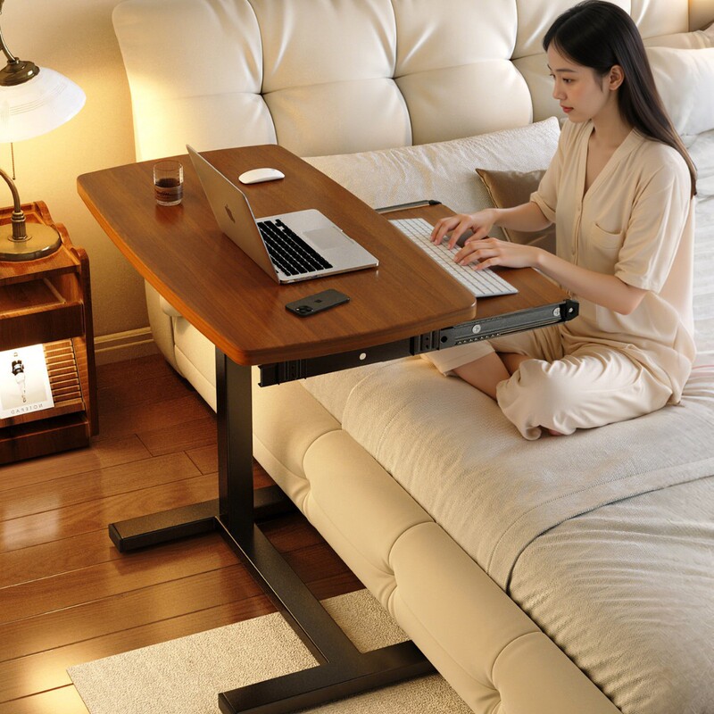 Bedside table, movable and adjustable computer desk, living room sofa side table, foldable desk, bedroom home-use bed study table Bedside table, movable and adjustable computer desk, living room sofa side table, foldable desk, bedroom home-use bed study table