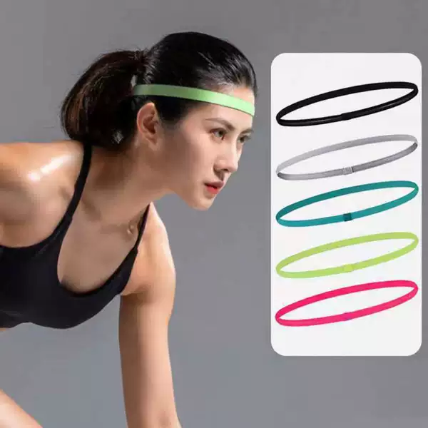 Solid color sports antiperspirant band running fitness non-slip sweat-absorbent hair band yoga sweat-guiding headband small gift wholesale