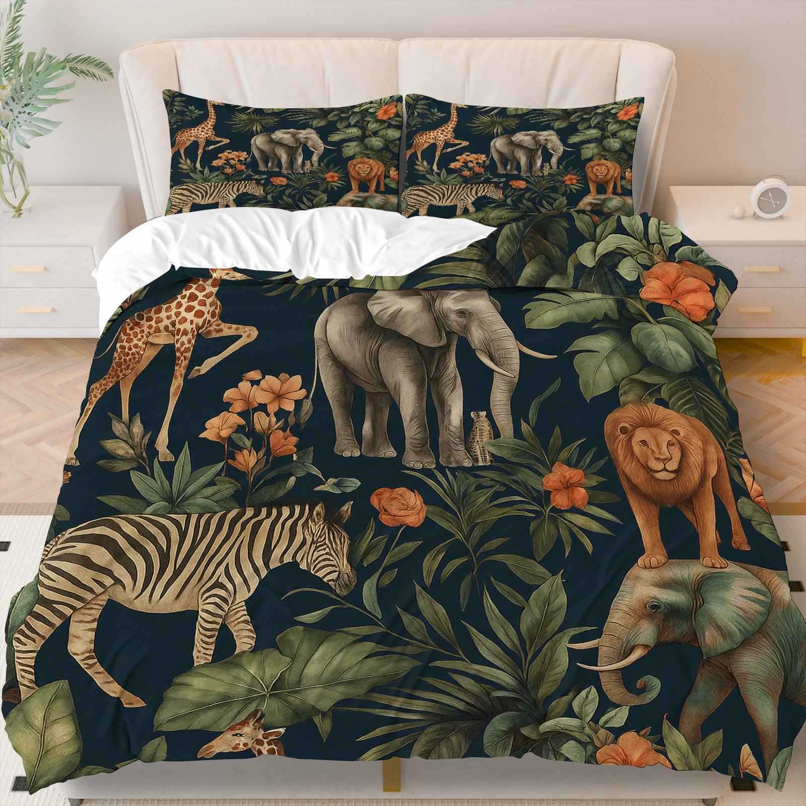 Textil doméstico transfronterizo molienda impresión digital elefante primer plano quilt kit fuente fábrica llevar a cabo tem / JIT