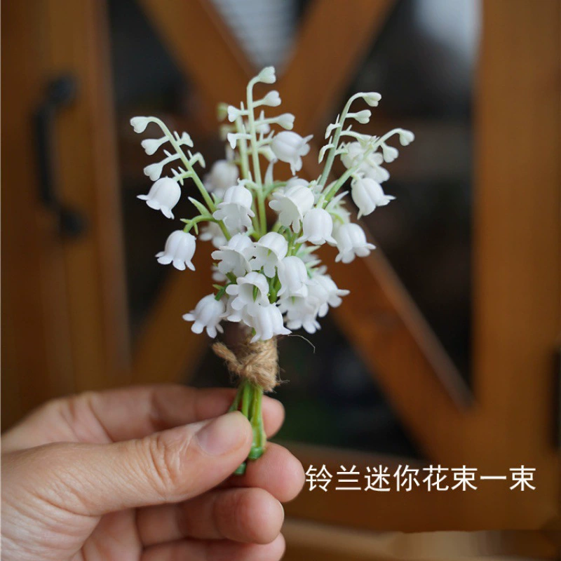 Ландыш мини искусственный цветок подарочная упаковка Ландыш литературный современный простой мягкий букет орхидей свадебный реквизит для фотографий