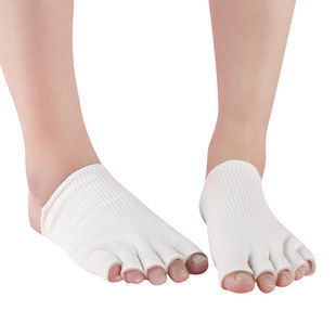 Cross-Border Cotton Gel Split-Toe Open-Toe Half-Toe Socks White Gel Open-Toe Ready Stock Wholesale