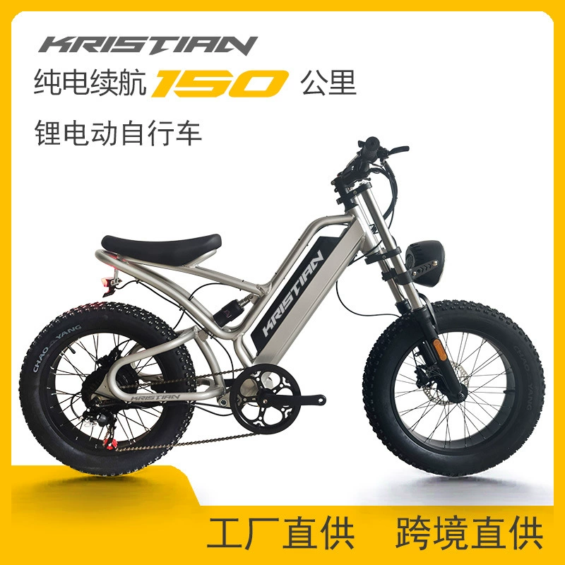 Трансграничная фабрика оптовая 20-дюймовая скоростная горная электрическая толстая шина снегоуборочная машина внедорожный мотоцикл электрический велосипед