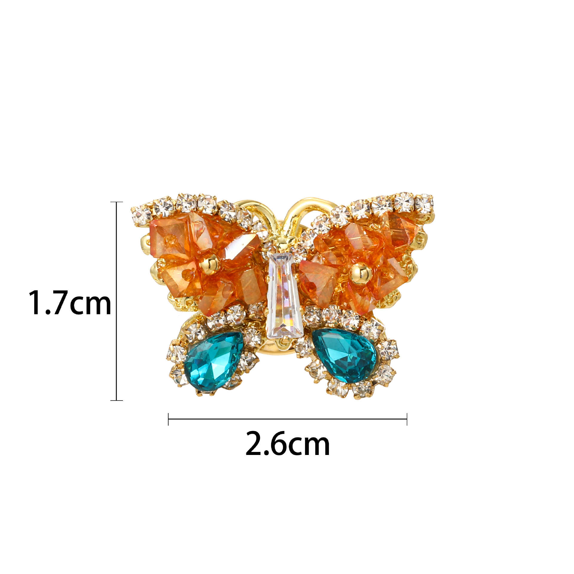 Elegant Flower Butterfly Copper Women's Brooches display picture 1