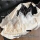 French Embroidered Lace Rabbit Ear Cup Underwear Women's Large Chest Shiny Small Rings-free Breast Traceless Thin Bra Sling