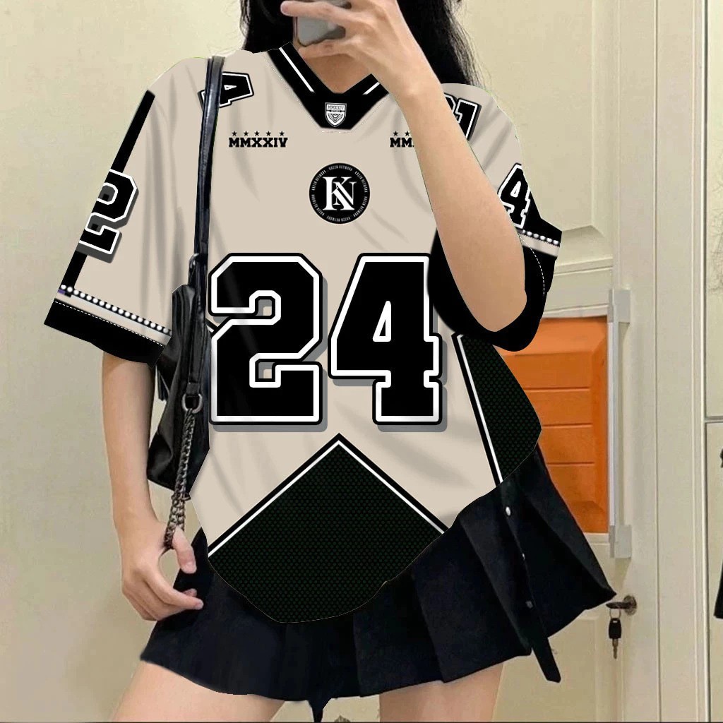 99美式复古V领冰球服T恤短袖男女夏季网眼拼接2026风运动袖上衣