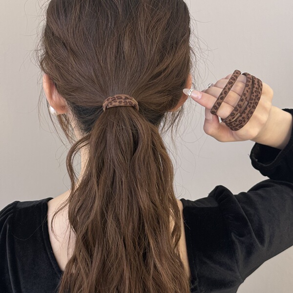 Solid color elastic durable hair rope