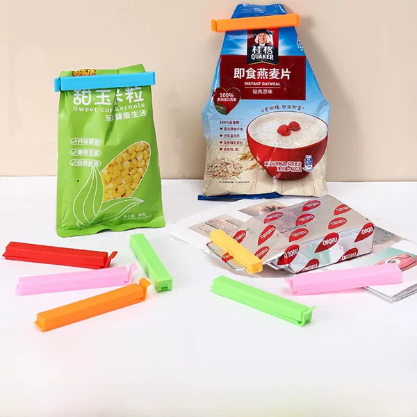 T factory small gift plastic tea snacks moisture-proof sealing clip food bag sealing clip wholesale can be set LOGO