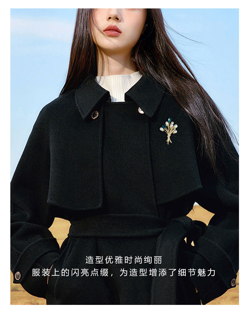 高级感淡水珍珠花束胸针时尚优雅告白气球胸花奢华大气