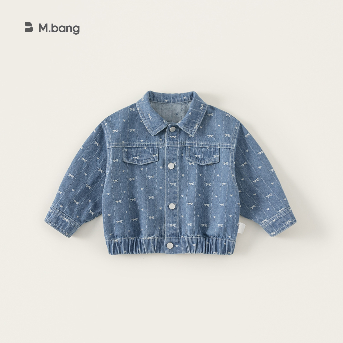 Ropa Infantil Youbao, Nueva Colección Primavera 2026, Chaqueta Vaquera para Niñas con Cuello Camisero, Abrigo Vaquero con Lazo Estilo Coreano