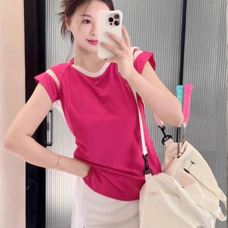 2025新款田口真彩新款羽毛球服女飞袖吸汗速干透气印字JP版大赛服|undefined