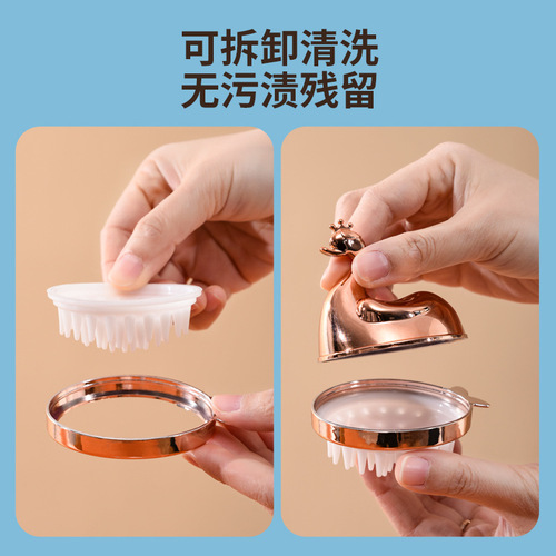 Silicone Scalp Massage Hair Brush with Acupressure Technology, Handheld Home Use Shampoo Brush, Direct Manufacturer Supply