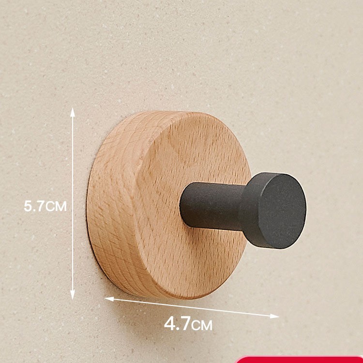 Baño de madera pared toalla gancho ponche-libre haya baño ropa pasta pasillo paraguas gancho de madera maciza