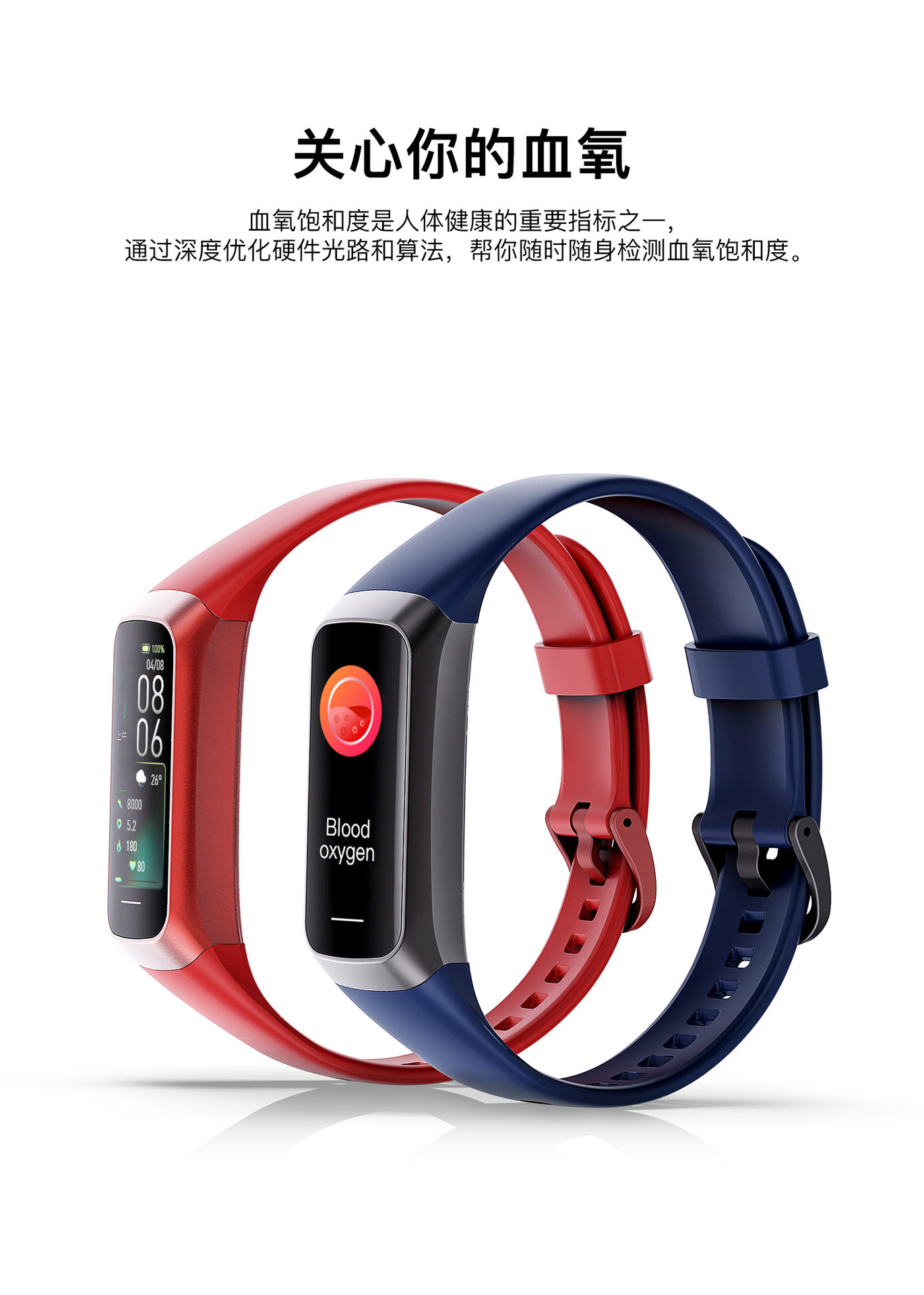 Cross-border C60 smart bracelet 1.1 "AMOLED HD temperature heart rate blood pressure blood oxygen measurement sports watch undefined