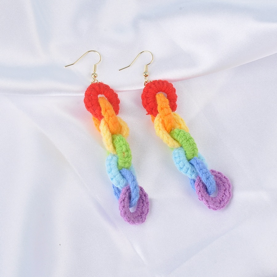 1 Pair Cute Colorful Cloth Drop Earrings display picture 6