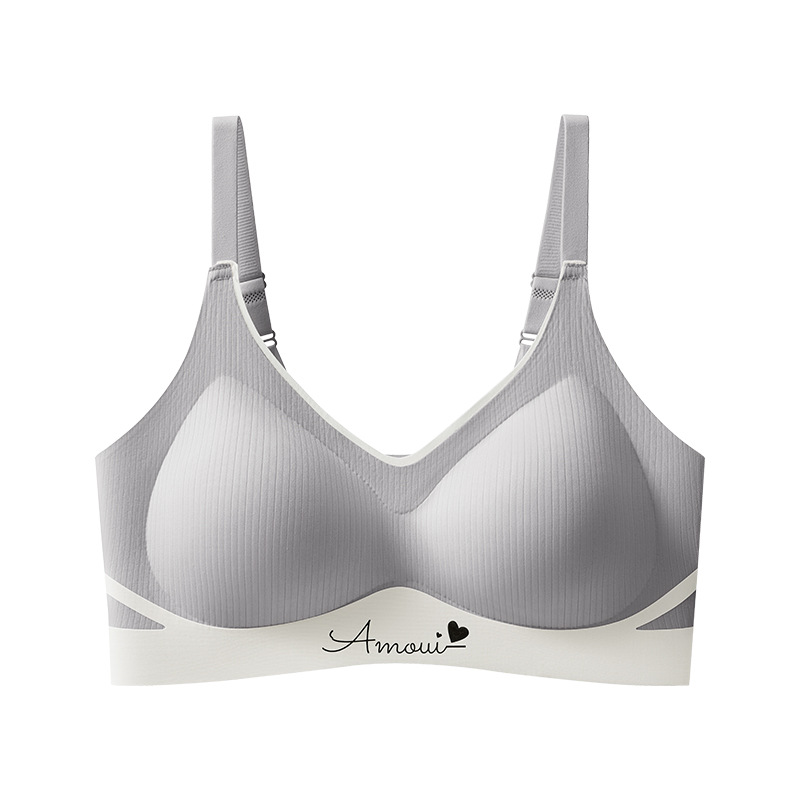 Tazas fijas de alta calidad contra la gravedad tiran de la ropa interior sin marcas mujeres sin anillos de acero se reúnen cómodamente transpirables para recibir sujetadores de leche secundaria