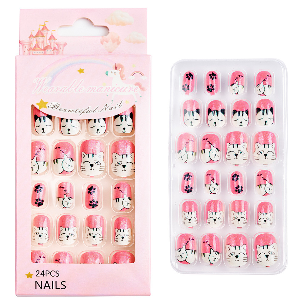 Cute Sweet Cartoon Flower Plastic Nail Patches 1 Set display picture 2