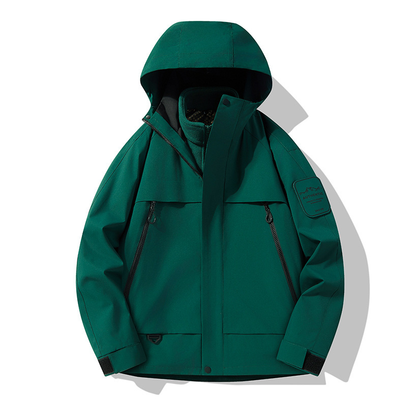 批发秋冬爆款男女同款冲锋衣户外防风保暖登山服夹克两件套可团购|undefined