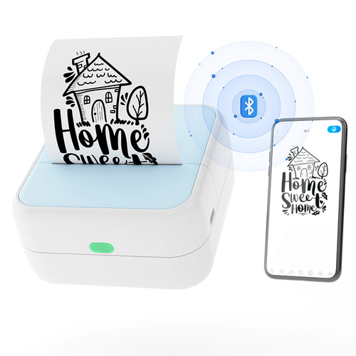 Portable Bluetooth Thermal Barcode Label Printer for Commercial Signs, Hang Tags, Home Sticky Notes, Labels, Cross-border