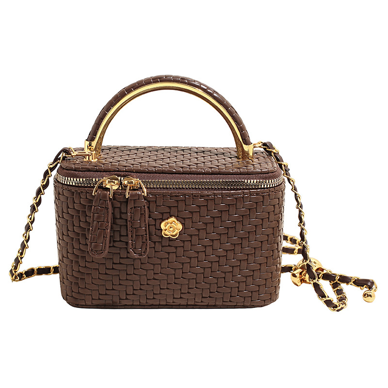 Nuevo mini trenzado bolso de cadena de mujer nuevo nicho nuevo bolso de caja universal lujoso bolso de hombro simple