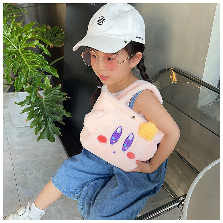 2023 Fashionable and cute cartoon doll small shoulder bag, plush toy single-shoulder crossbody bag, student hand-held mobile phone bag undefined
