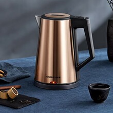 格來德D2017k三層拉絲彩鋼304內膽酒店1.7升快速電熱燒水壺家用