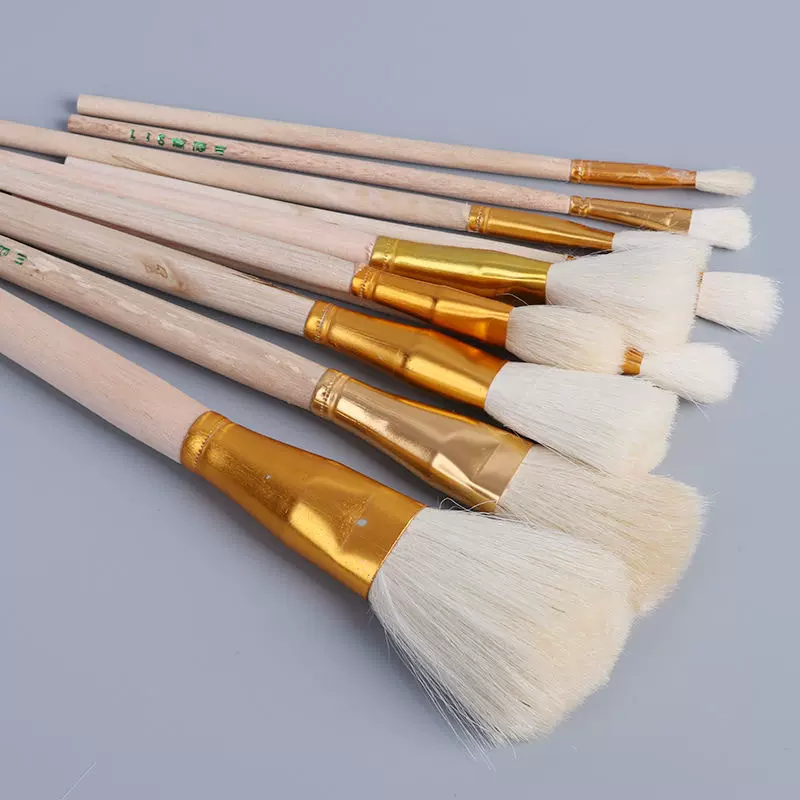 批发陶瓷彩绘笔水粉油画笔 羊毛笔刷S笔no笔陶瓷描金工艺油漆笔刷