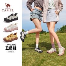 骆驼运动鞋女户外冬季新款丑萌鞋女时尚休闲鞋百搭通勤厚底鞋成年
