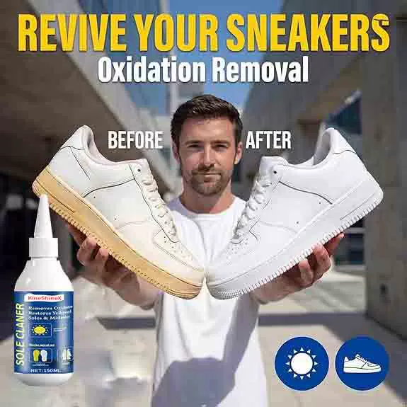 Shoe Edge Yellowing Remover Gel, Whitening Enzyme Reduction Powder, Shoe Polish, Sneaker Edge Yellowing Solution, White Shoe Cleaning Magic Tool