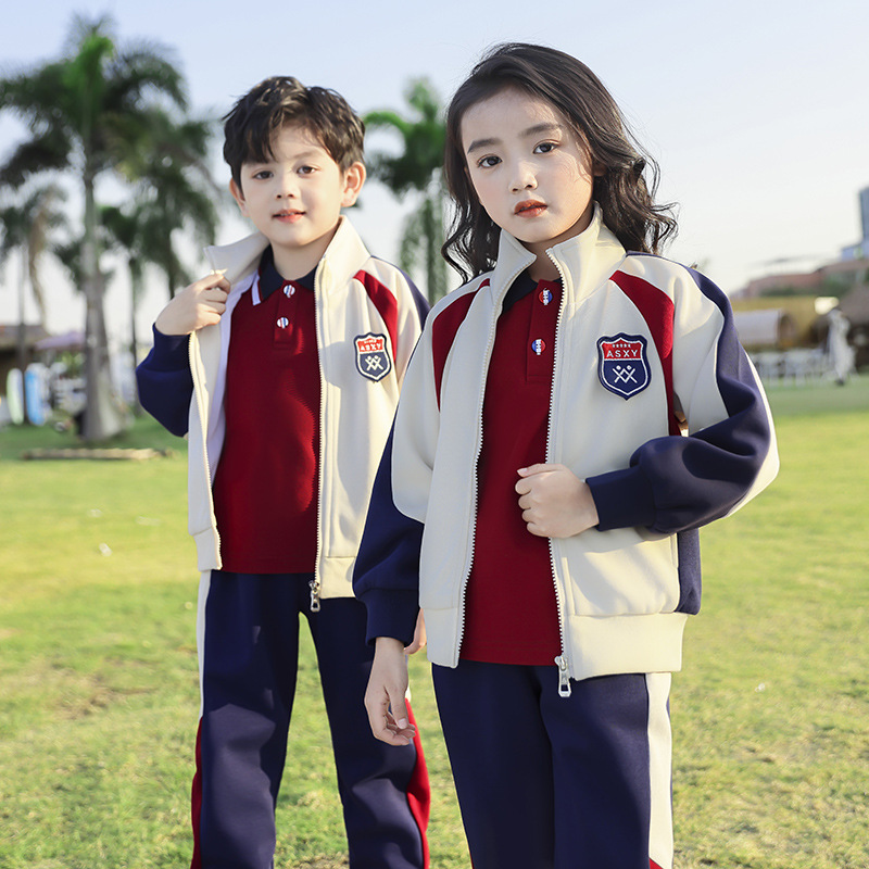 Preschool children's spring and autumn uniform, British style, primary school students' class uniform set, sports meet opening ceremony attire