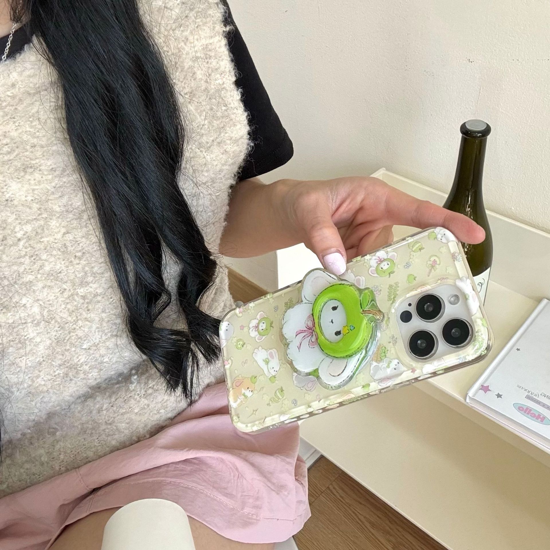 Cute West High Bottom Green Apple para iPhone15/16 Funda para teléfono móvil 14Pro Cartoon 16ProMax Pareja 13