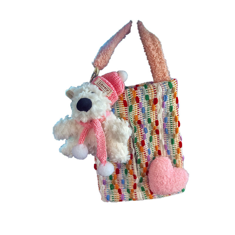 Caja de pañuelos de coche creativa de alta calidad, caja de dibujo de perro West Highland lindo, bolsa colgante de pañuelos de papel para coche, caja de dibujo de papel para coche