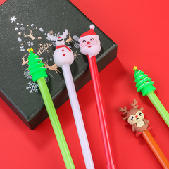 クリエイティブサンタクロース中性ペン黒クリスマス中性ペン漫画トナカイサインペン文房具学生賞品
