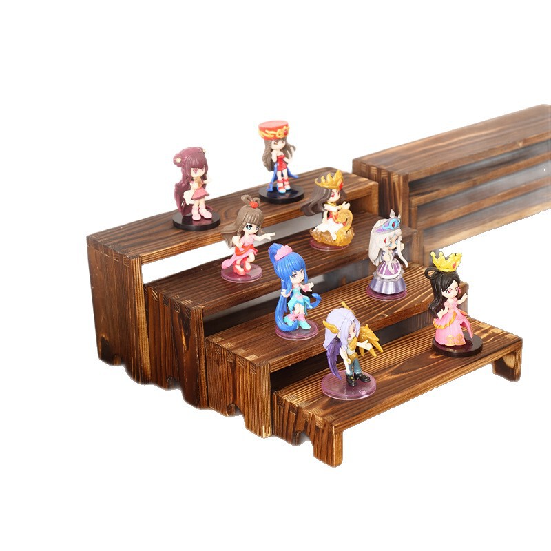 スポット収納ラック木製マルチクラスホームデスクトップブラインドボックス収納ラック手作り装飾品かわいい人形ディスプレイラック|undefined
