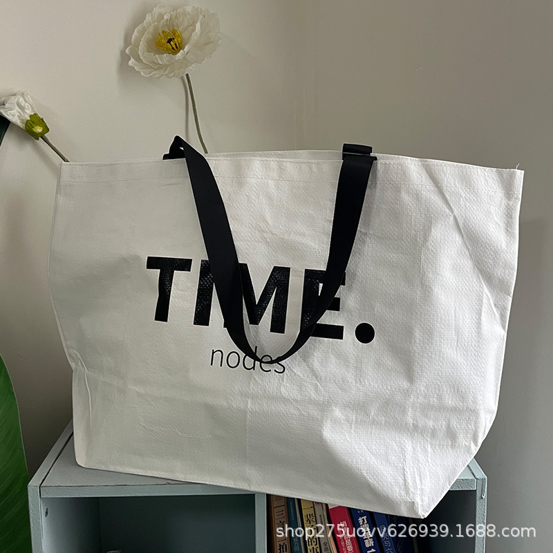 服装店绿色编织袋大袋子手提袋大容量购物袋环保包装袋定制高端|undefined