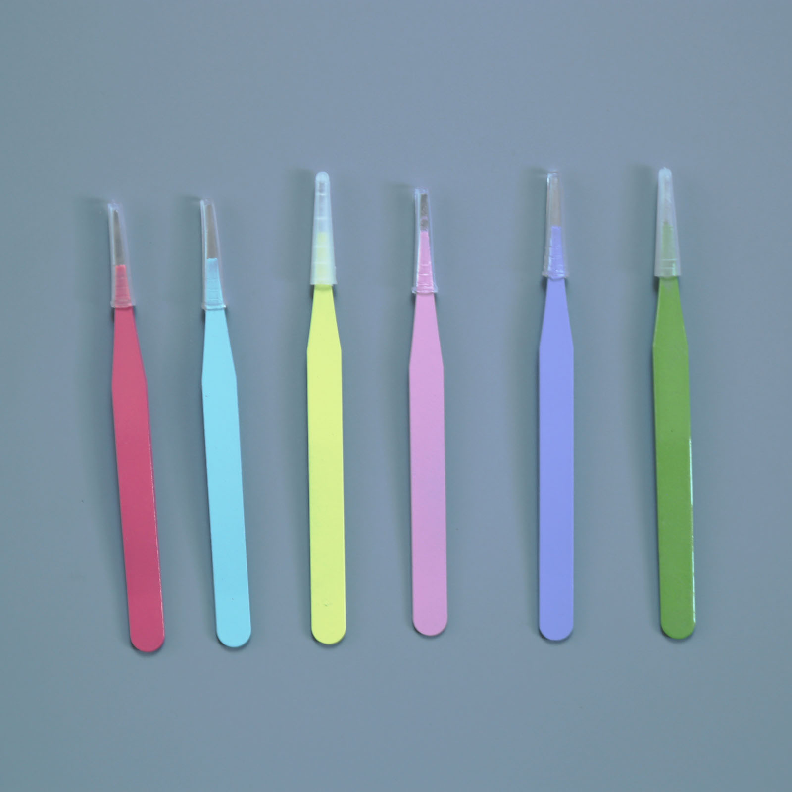 Macaron color stainless steel tweezers goo card hand account diy sticker tool 10.5cm long clip pinch